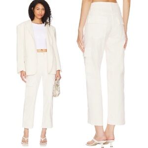 NEW MOTHER The Rambler Cargo Ankle Pants Cream Puffs Size 31